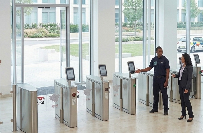 Manned guarding team providing on-site security
