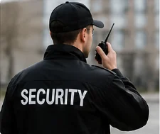 Manned guarding team providing on-site security